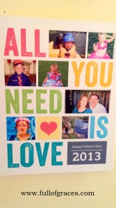 This is our newest sign, purchased from Shutterfly for Shea for Father's Day. Love it!