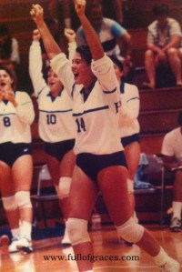 Jen playing for Hofstra University, 1990