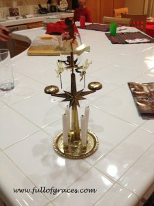 Amy's advent wreath is one of the coolest I have ever seen.