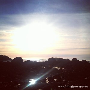 We hung out as the sun went down.