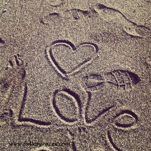 Katie loves to play in the sand.